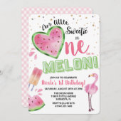 Eins in einem Melon Watermelon Einladung zum 1. Ge (Vorne/Hinten)