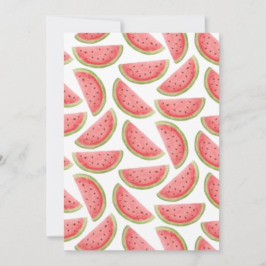 Eins in einem Melon Watermelon Einladung zum 1. Ge (Rückseite)