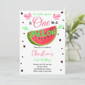 Eins in einem Melon Watermelon Einladung zum 1. Ge (Stehend Vorderseite)