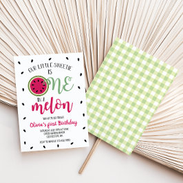 Eins in einem Melon Watermelon Einladung zum Gebur