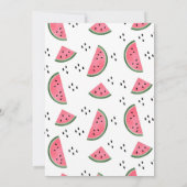 Eins in einem Melon Watermelon Einladung zum Gebur (Rückseite)