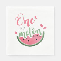 Eins in einem Melon Watermelon Erstgeburt Napkins