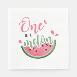 Eins in einem Melon Watermelon Erstgeburt Napkins Serviette