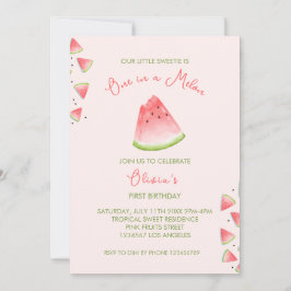 Eins in einem Melon Watermelon Geburtstagseinladun Einladung