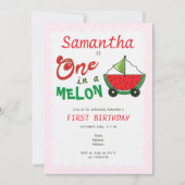 Eins in einem Melon Watermelon Niedlich Toy 1. Geb Einladung (Vorderseite)