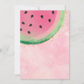 Eins in einem Watermelon Baby Einladung Geburtstag (Rückseite)