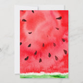 Eins in einer Melon-Einladung, Watermelon 1. Gebur Einladung (Rückseite)