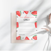 Eins in einer Melon Watermelon Time Kapselkarte Einladung