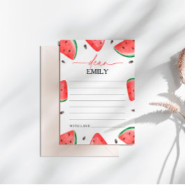 Eins in einer Melon Watermelon Time Kapselkarte Einladung