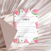 Eins in einer Melon Watermelon Time Kapselkarte Einladung