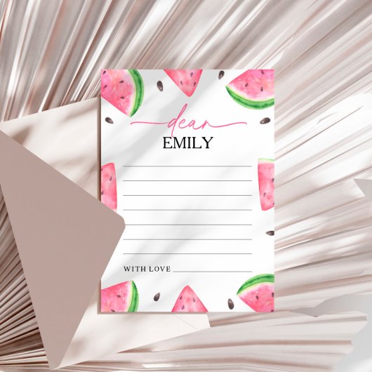 Eins in einer Melon Watermelon Time Kapselkarte Einladung