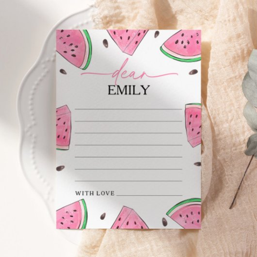 Eins in einer Melon Watermelon Time Kapselkarte Einladung