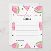 Eins in einer Melon Watermelon Time Kapselkarte Einladung (Vorderseite)