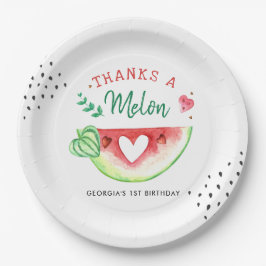 eins in einer Melone | Watermelon Birthday Pappteller