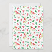 eins in einer Melone | Watermelon Erster Geburtsta Einladung (Rückseite)