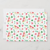 eins in einer Melone | Watermelon Erster Geburtsta Einladung (Rückseite)