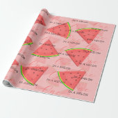 Eins in Melon 1. Geburtstag Wassermelone Muster Geschenkpapier (Ungerollt)