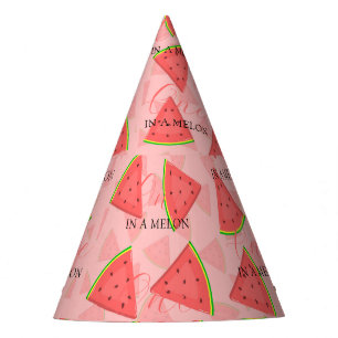 Eins in Melon 1. Geburtstag Wassermelone Muster Partyhütchen
