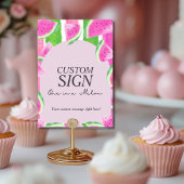 Eins in Melon Custom Pink Watermelon Zeichen Einladung