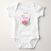 Eins in Melon First Birthday Outfit Shirt (Vorderseite)