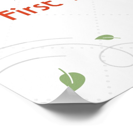 Eins mit Begrüßungszeichen Poster (Ecke)