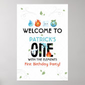 Eins mit Begrüßungszeichen Poster (Vorne)