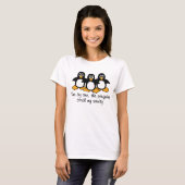 Eins nach dem anderen der Penguins-lustige T-Shirt (Vorne ganz)