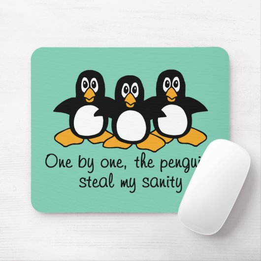 Eins nach dem anderen Die Pinguine Funny Sprichwor Mousepad (Mit Mouse)