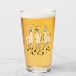 Eins nach dem anderen stehlen die Lamas meine Glas