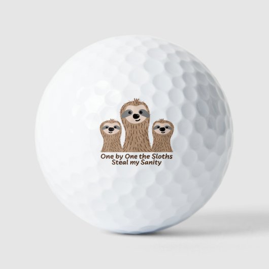 Eins nach dem anderen stehlen die Schläge meiner S Golfball (Vorderseite)