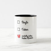 Eins. Nehmen Sie. Mental Verabredet, anpassbar Zweifarbige Tasse (Mittel)