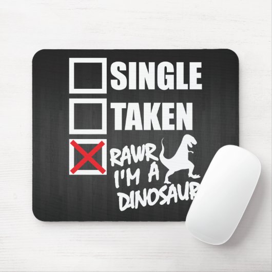 Eins. Nehmen Sie. RAWR Ich bin ein Dinosaurier Mousepad (Mit Mouse)