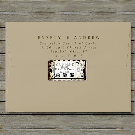 Eins Save the Date zulassen Adressaufkleber