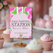 Eins von Melon Face Paint Station Watermelon Sign