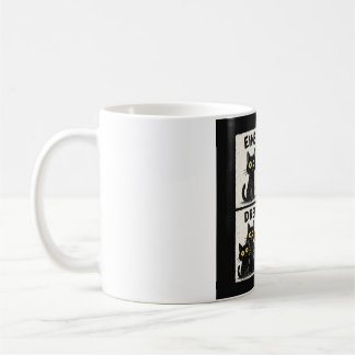 Eins Zwei Drei Angst Lustige Deutsche Katze Zählt Kaffeetasse