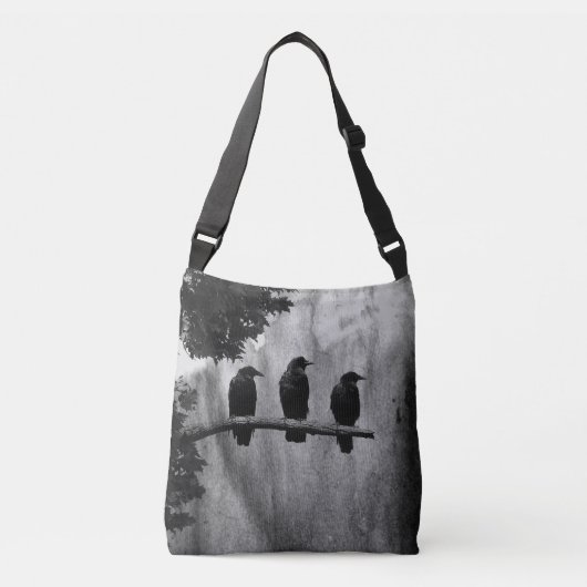 Eins zwei drei Ravens Tragetaschen Mit Langen Trägern (Vorderseite)