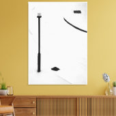 Eins, Zwei, Drei - Schnee, Schwarz und Weiß. Leinwanddruck (Insitu (Wohnzimmer))