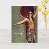 Einsam? Grußkarte Karte (Gelbe Blume)