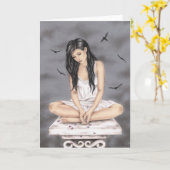 Einsam in der Liebe-Gruß-Karte Karte (Gelbe Blume)