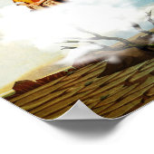 einsam in der Wüste Poster (Ecke)