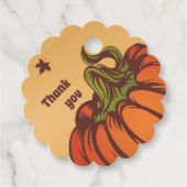 Einsam kürzen eines das Feld. Herbstblätter fallen Geschenkanhänger (Vorderseite)