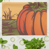 Einsam kürzen eines das Feld. Herbstblätter fallen Geschirrtuch (Gefaltet)