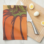 Einsam kürzen eines das Feld. Herbstblätter fallen Geschirrtuch (Viertel Falte)