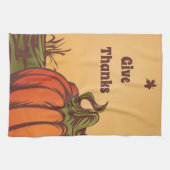 Einsam kürzen eines das Feld. Herbstblätter fallen Geschirrtuch (Horizontal)