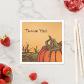 Einsam kürzen eines das Feld. Herbstblätter fallen Serviette (Beispiel)