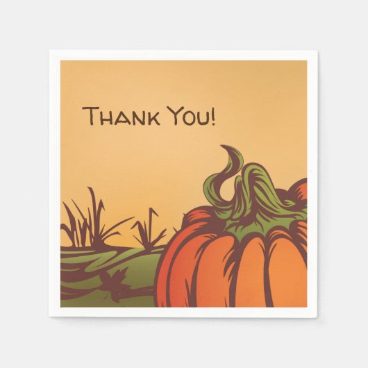 Einsam kürzen eines das Feld. Herbstblätter fallen Serviette (Vorderseite)