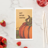 Einsam kürzen eines das Feld. Herbstblätter fallen Serviette (Beispiel)