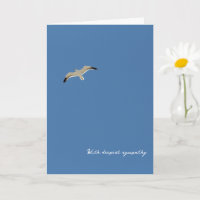 Einsam Seagull mit tiefstem Beileid