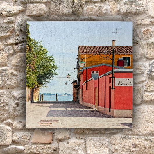 Einsame Allee in Venedig, Italien Puzzle