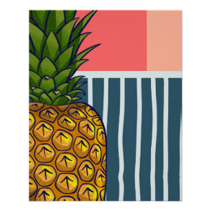 'Einsame Ananas' Statement-Wandkunstposter Poster